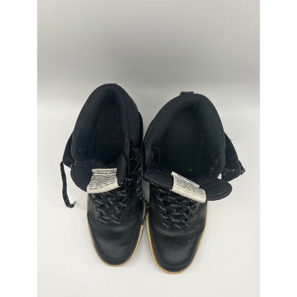 Nike Black Dunk Sky Hi Hidden Wedge Essential Leather Sneaker Size 8 - Picture 9 of 11